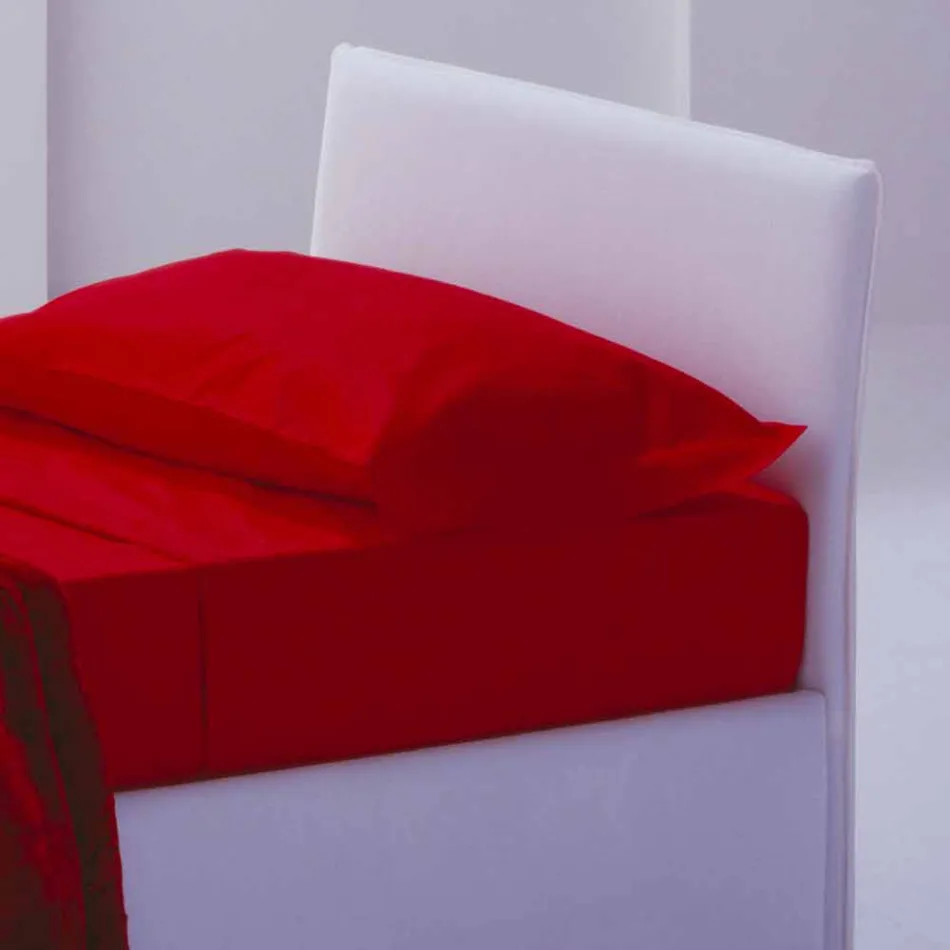 Shtrati i vetëm me strukturë headboard, hekuri dhe druri Linja nga Bolzan Viadurini