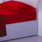 Shtrati i vetëm me strukturë headboard, hekuri dhe druri Linja nga Bolzan Viadurini