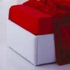 Shtrati i vetëm me strukturë headboard, hekuri dhe druri Linja nga Bolzan Viadurini