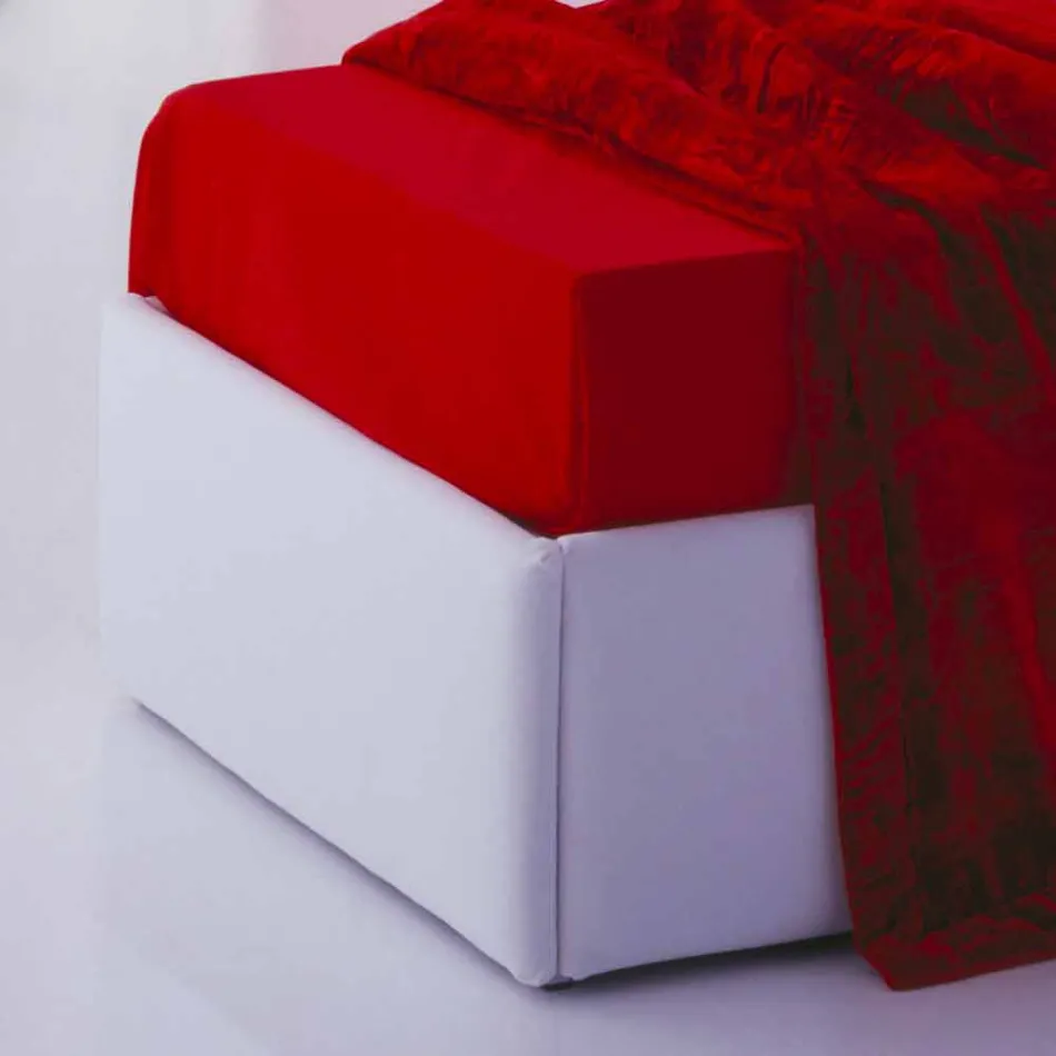 Shtrati i vetëm me strukturë headboard, hekuri dhe druri Linja nga Bolzan Viadurini