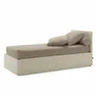 Shtrati i vetëm me strukturë headboard, hekuri dhe druri Linja nga Bolzan Viadurini