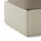 Shtrati i vetëm me strukturë headboard, hekuri dhe druri Linja nga Bolzan Viadurini