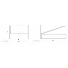 Krevat tekesh i veshur me susta me ruajtje opsionale Prodhuar në Itali - Akira Viadurini