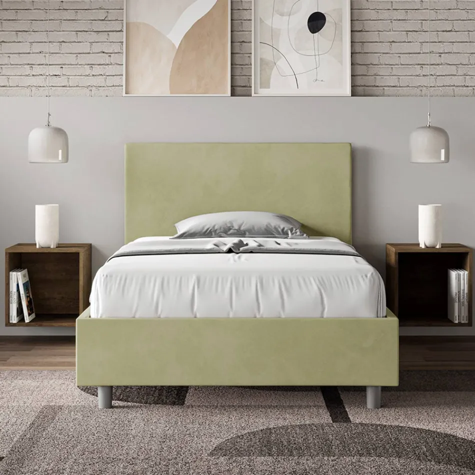 Krevat 120x200 cm me madhësi Queen me kokë mikrofibre Prodhuar në Itali - Pallone Viadurini