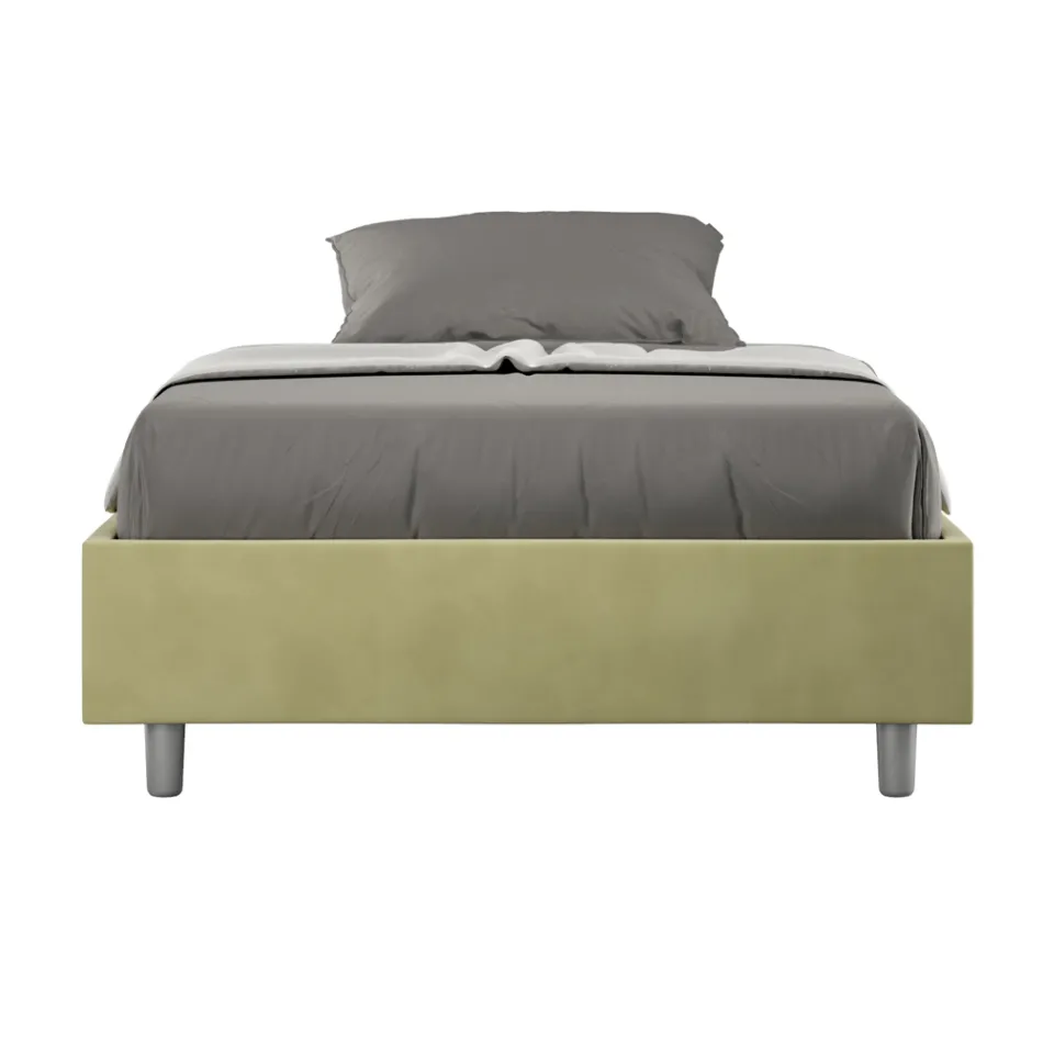 Krevat me madhësi Queen 120x200 cm i mbuluar me mikrofibër i prodhuar në Itali - Athlete Viadurini