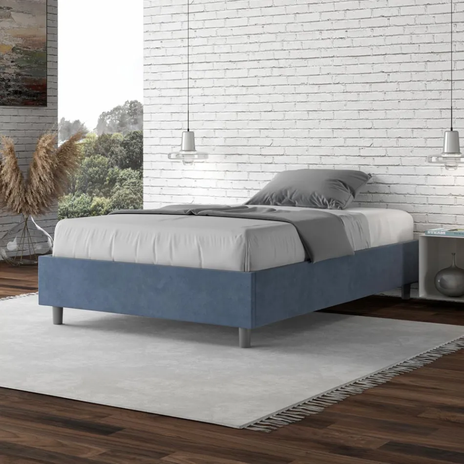 Krevat me madhësi Queen 120x200 cm i mbuluar me mikrofibër i prodhuar në Itali - Athlete Viadurini