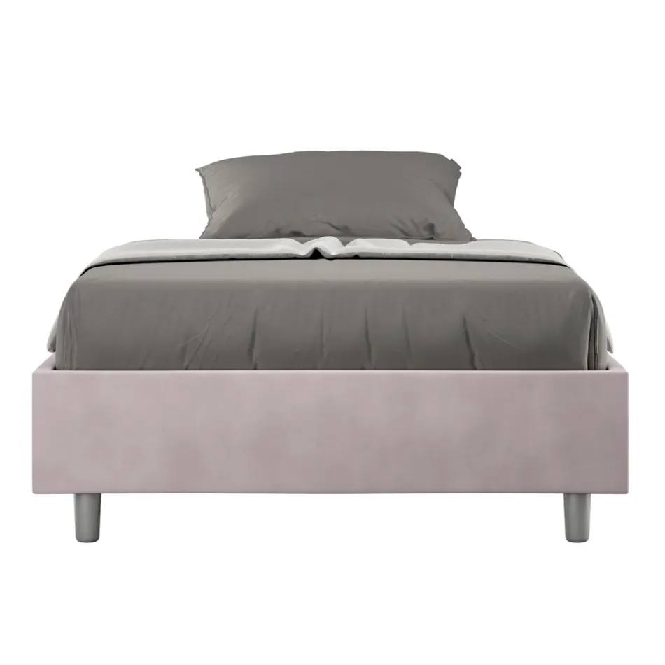 Krevat me madhësi Queen 140x200 cm i mbuluar me mikrofibër i prodhuar në Itali - Athlete Viadurini