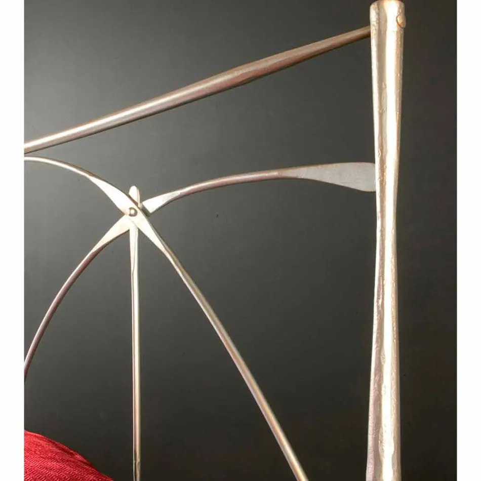 Një krevat dhe një gjysmë katror i punuar me hekur të farkëtuar Viadurini