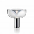 Llambë tavoline LED qelqi kristal Leucos Aella, model modern, dizajn