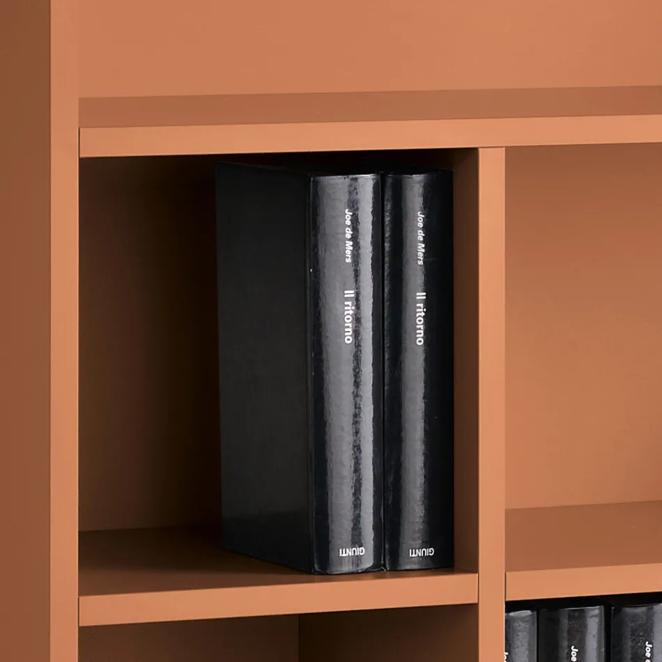 Raft librash muri dizajner me melaminë në ngjyra të ndryshme, i prodhuar në Itali - Kea Viadurini