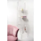 Raft librash në mur në dizajn transparent pleksiglas deri në 4 elemente - Trezza Viadurini