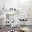 Raft librash muri transparent me pleksiglas Dizajn deri në 4 elemente - Trezza Viadurini