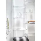 Raft librash muri me dizajn pleksiglas transparent deri në 4 elementë - Trezza Viadurini