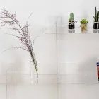 Sfera Librash transparente Sphere3 L180 x H180 x P30 cm, e bërë në Itali Viadurini