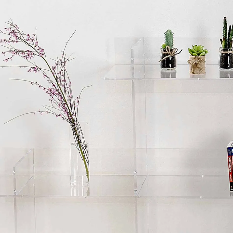 Sfera Librash transparente Sphere3 L180 x H180 x P30 cm, e bërë në Itali Viadurini