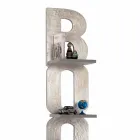 Raft librash muri me një dizajn të punuar me dorë në Itali 3 rafte Nicla Viadurini