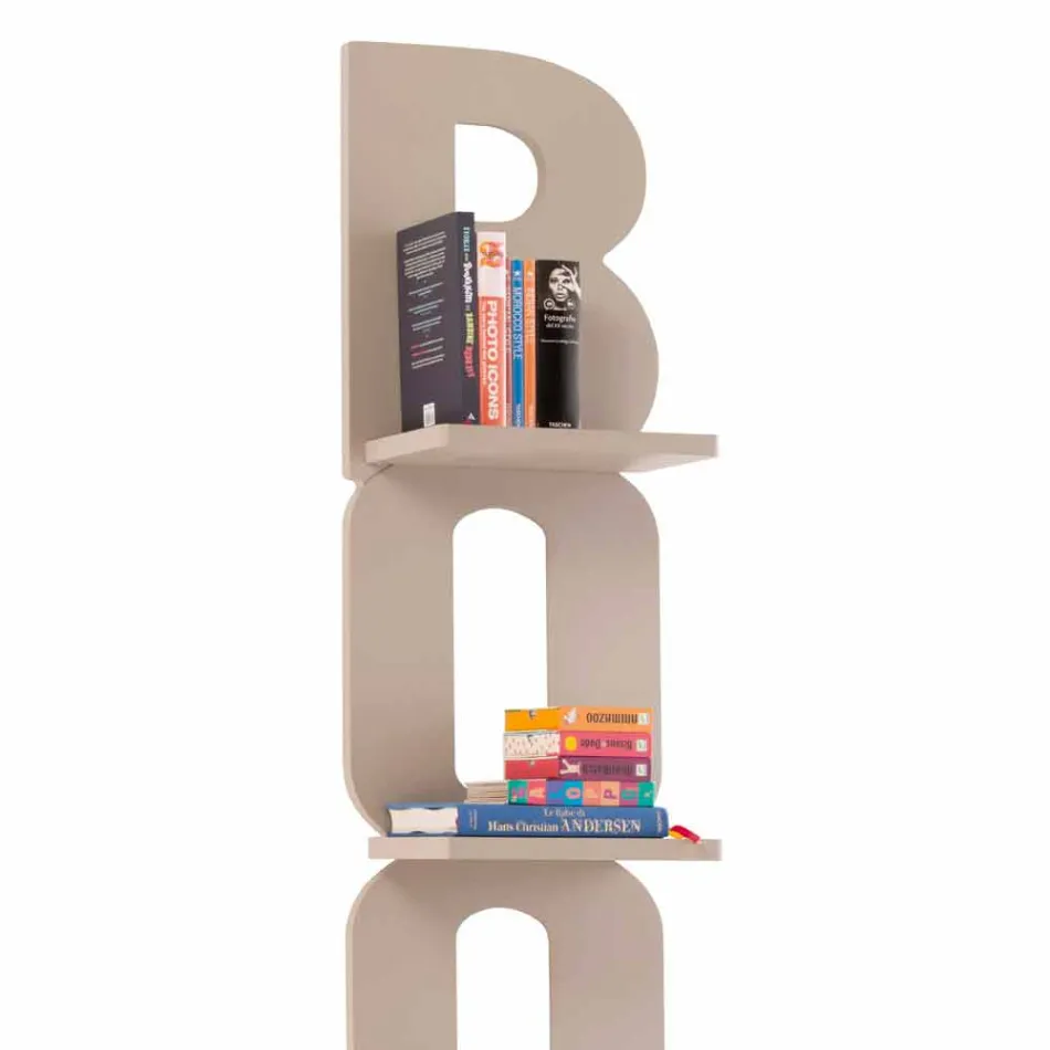 Raft librash muri me një dizajn të punuar me dorë në Itali 3 rafte Nicla Viadurini