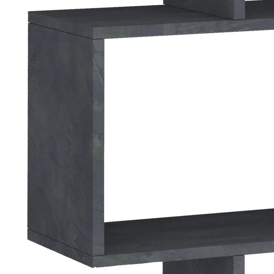 Raft librash muri me dizajn vertikal Dhomë ndenjeje në 3 përfundime druri - Minetta Viadurini