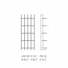 Shabby Chic Bookcase Bookcase in Design White Ash Wood - Babele Viadurini