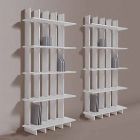 Shabby Chic Bookcase Bookcase in Design White Ash Wood - Babele Viadurini