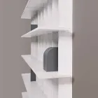 Shabby Chic Bookcase Bookcase in Design White Ash Wood - Babele Viadurini