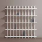 Shabby Chic Bookcase Bookcase in Design White Ash Wood - Babele Viadurini