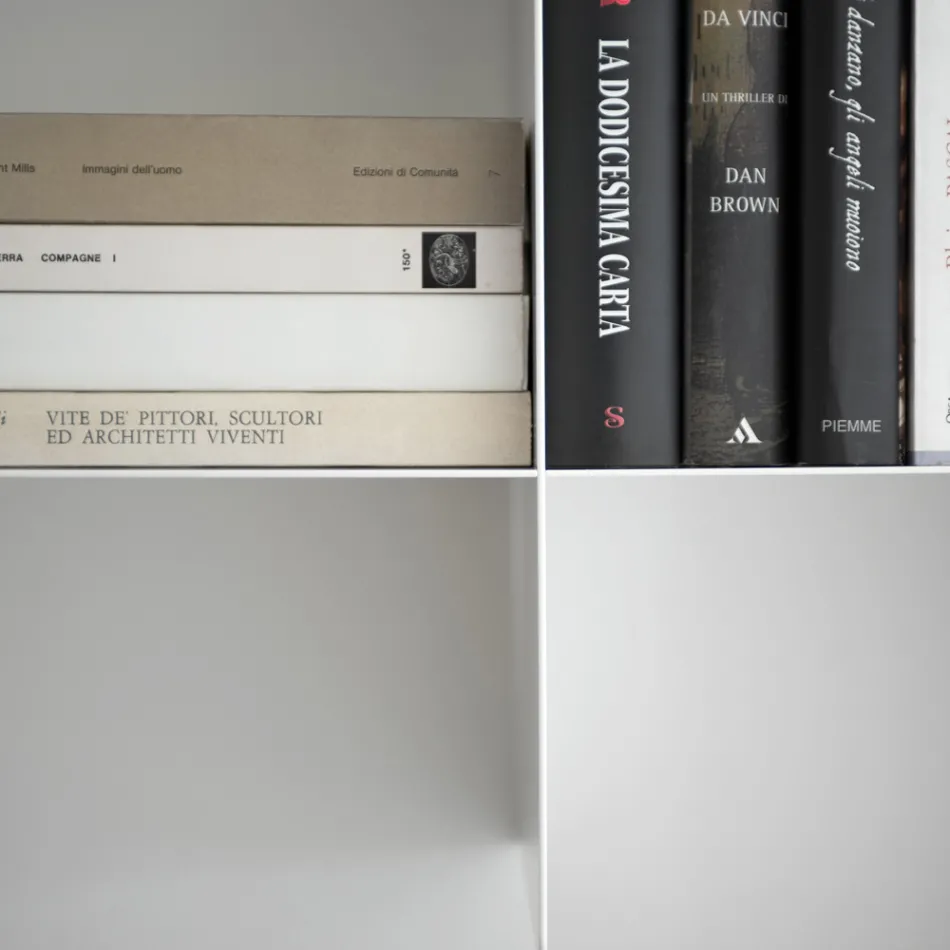 Dizajn Modular Raste librash në mur në metal me cilësi të lartë - Roger Viadurini