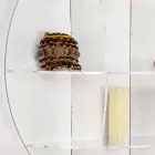 Librari modern i bardhë i librave të portofolit Gio, i bërë në Itali Viadurini