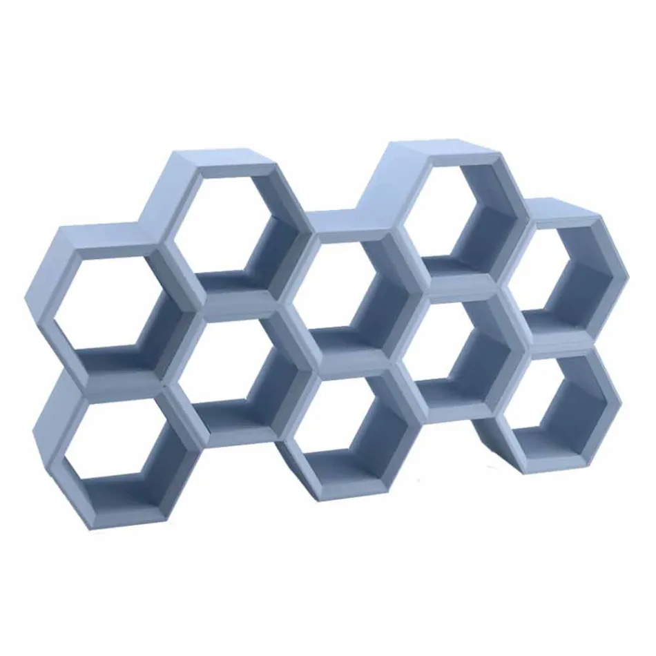 Rrëshqisni raft librash me mur me ngjyra Hexa prodhuar në Itali Viadurini