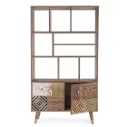 Raft librash të dhomës së ndenjes në dru mango dhe dyer të ricikluara Homemotion - Auriel Viadurini