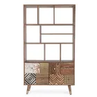 Raft librash të dhomës së ndenjes në dru mango dhe dyer të ricikluara Homemotion - Auriel Viadurini