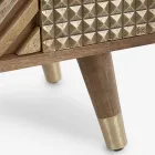 Raft librash të dhomës së ndenjes në dru mango dhe dyer të ricikluara Homemotion - Auriel Viadurini