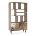 Raft librash të dhomës së ndenjes në dru mango dhe dyer të ricikluara Homemotion - Auriel Viadurini