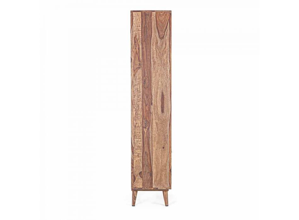 Raft librash për dysheme me dizajn të cilësisë së mirë në lëvizje prej druri dhe çeliku - Ventador Viadurini