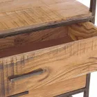 Raft librash për dysheme me stil industrial në lëvizje çeliku dhe druri - Zompo Viadurini