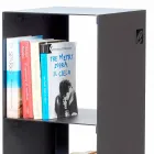 Libraria e dyshemesë moderne e zezë, e kuqe, e bardhë ose gri e hekurt e bërë në Itali - Pls Viadurini