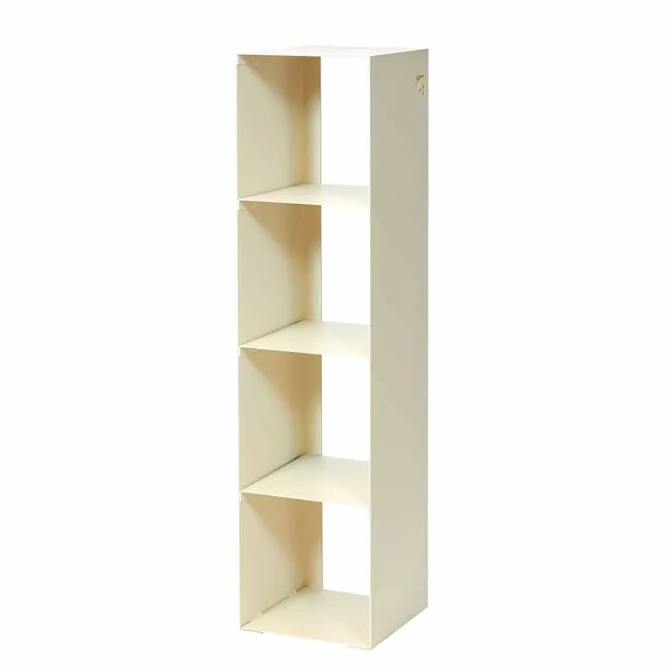 Libraria e dyshemesë moderne e zezë, e kuqe, e bardhë ose gri e hekurt e bërë në Itali - Pls Viadurini