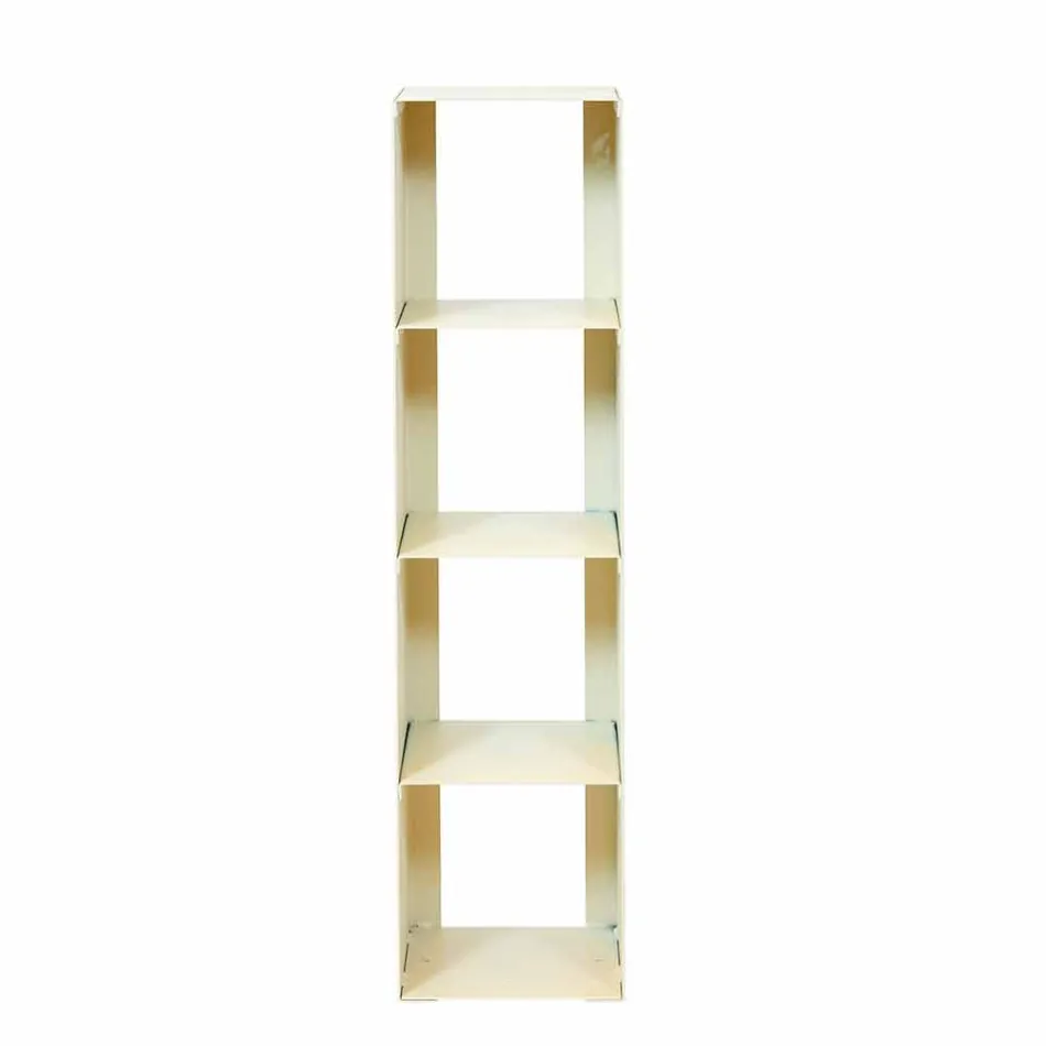 Libraria e dyshemesë moderne e zezë, e kuqe, e bardhë ose gri e hekurt e bërë në Itali - Pls Viadurini