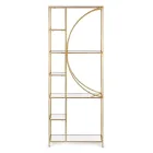 Raft librash me dizenjo elegante me majë çeliku dhe xhami - Noralea Viadurini