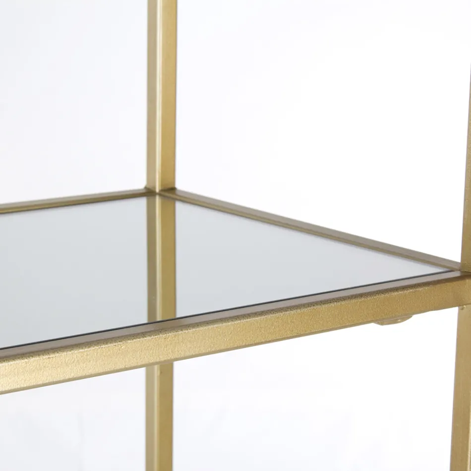 Raft librash me dizenjo elegante me majë çeliku dhe xhami - Noralea Viadurini