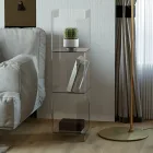 Raft librash në këmbë në kristal akrilik transparent ose të tymosur - Icaria Viadurini