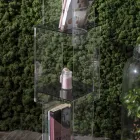 Raft librash në këmbë në kristal akrilik transparent ose të tymosur - Icaria Viadurini