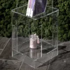 Raft librash në këmbë në kristal akrilik transparent ose të tymosur - Icaria Viadurini