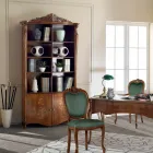 Raft librash prej druri të arrës Bassano me dyer të prodhuara në Itali - Commodo Viadurini