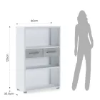 Raft librash prej druri të veshur me melaminë në madhësi të ndryshme - kallaj Viadurini