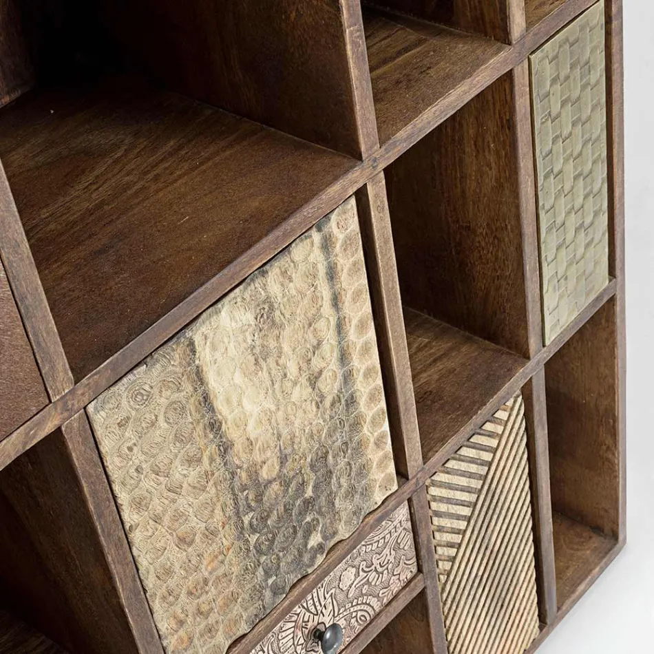 Raft librash prej druri mango dhe sirtarë të ricikluar me dekorime Homemotion - Auriel Viadurini