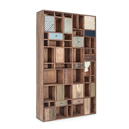 Raft librash prej druri mango dhe sirtarë të ricikluar me dekorime Homemotion - Auriel Viadurini