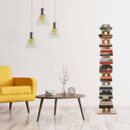 Raft librash me kolona moderne Zia Ortensia druri ahu i prodhuar në Itali Viadurini