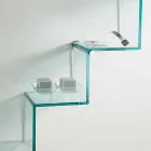 Rafte librash për objekte në mur Dizajn origjinal në Shkallë qelqi - Volano Viadurini