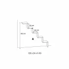 Rafte librash për objekte në mur Dizajn origjinal në Shkallë qelqi - Volano Viadurini